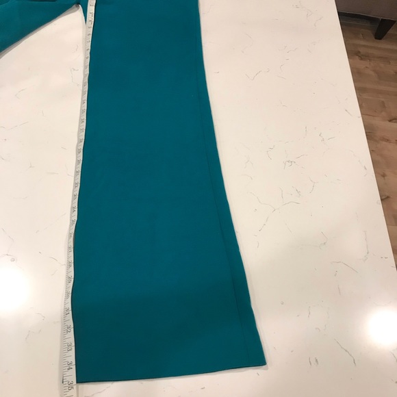 Black Halo Wide Leg Pants Turquoise Blue Sz 2 - Picture 7 of 8